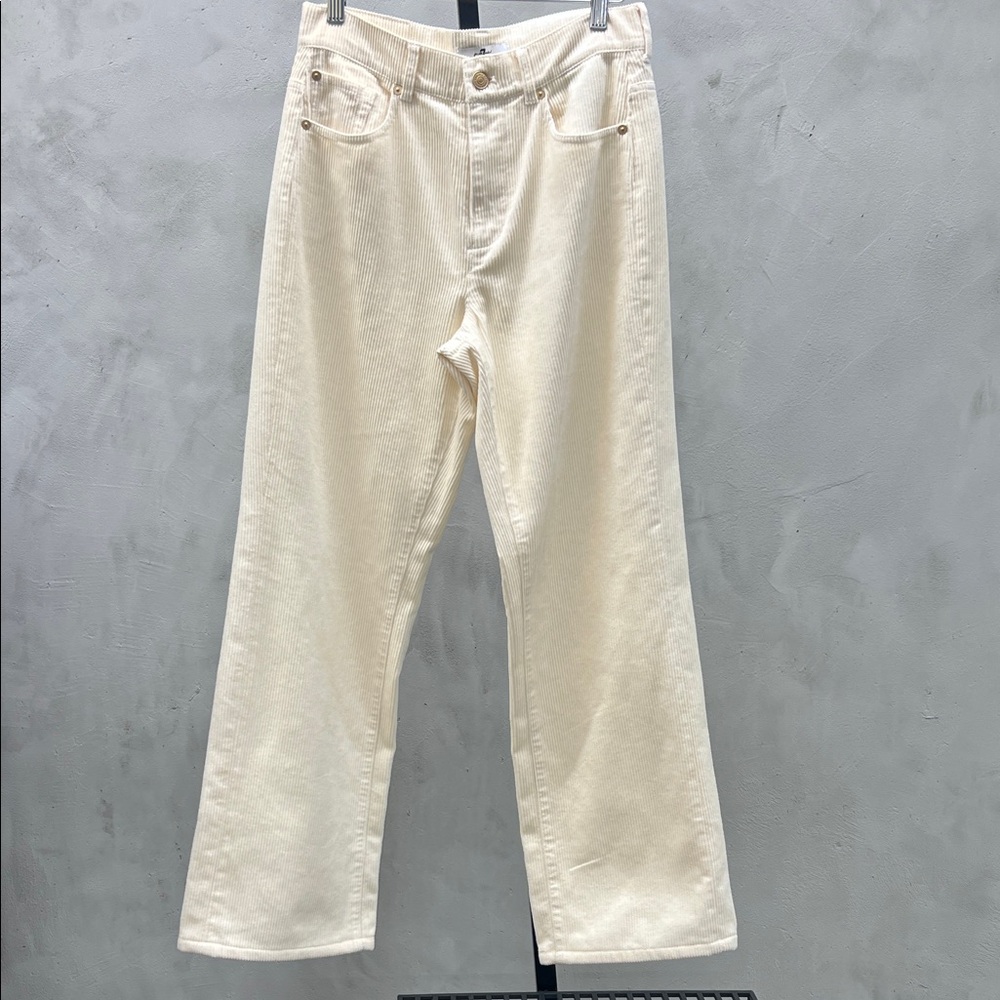 7 For All Mankind Textured Cream Pants
